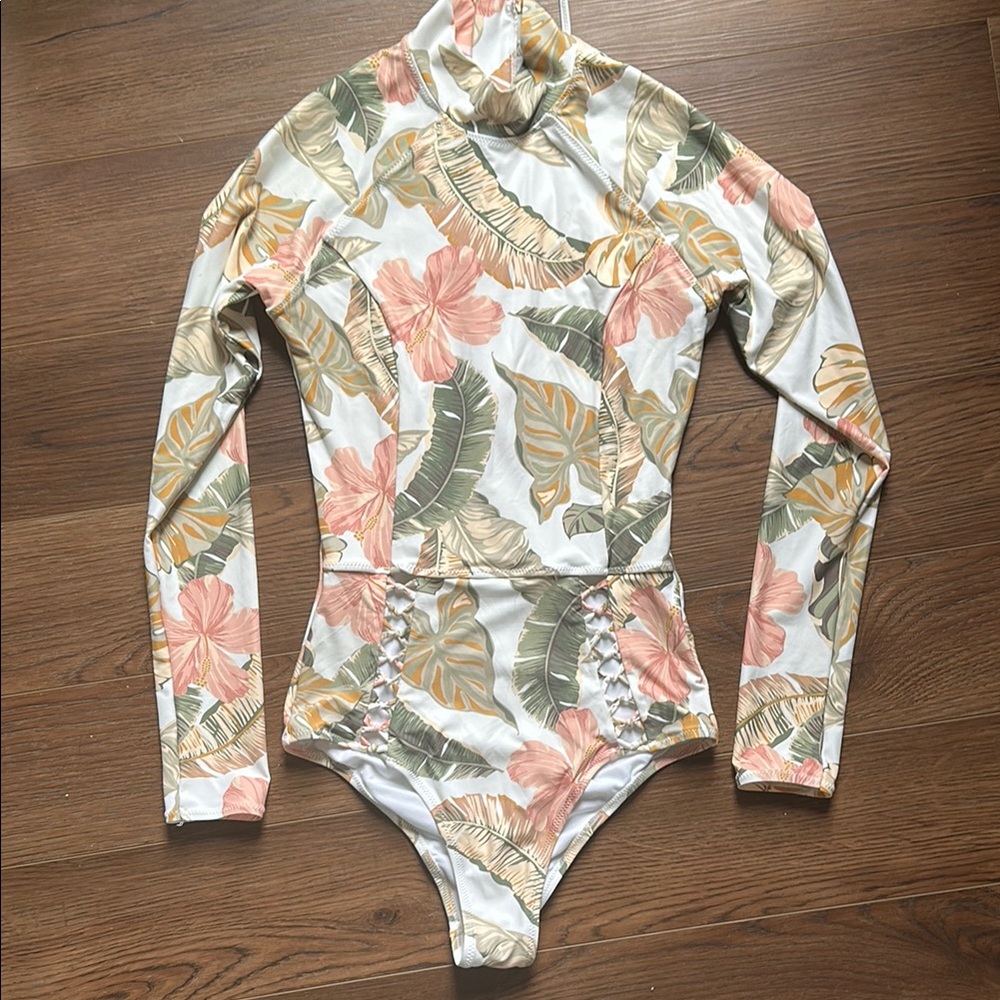 Rip Curl Floral One Piece Swim Surf Suit Small